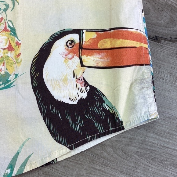 HURLEY- BODEGA PINEAPPLE WOVEN MENS COLLARED SHORT SLEEVE SHIRT - Picture 8 of 11